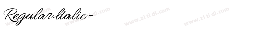 Regular ltalic字体转换